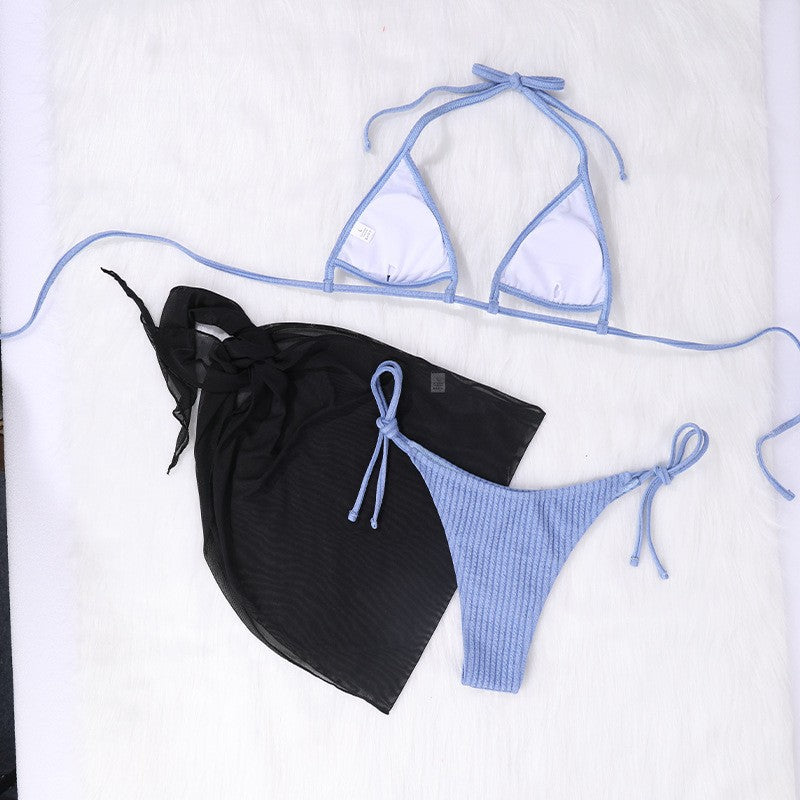 Wholesale Hollow Backless Women's Three-piece Swimwear